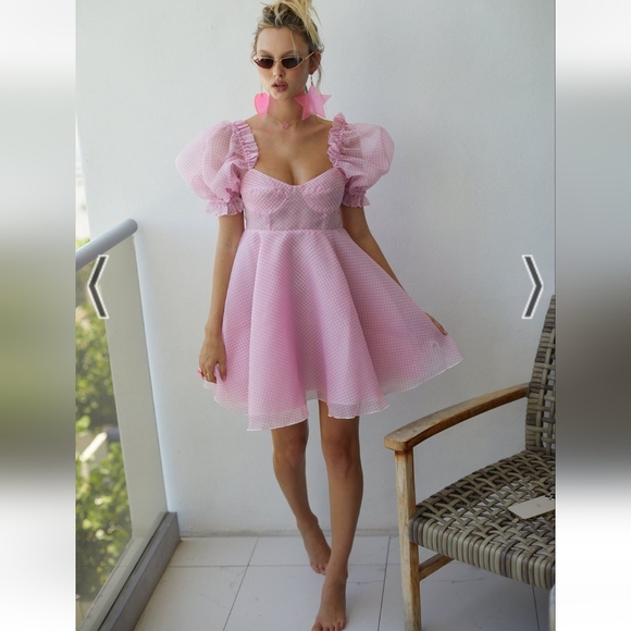 Selkie Ice Cream Gingham Parliament Dress - Picture 2 of 16